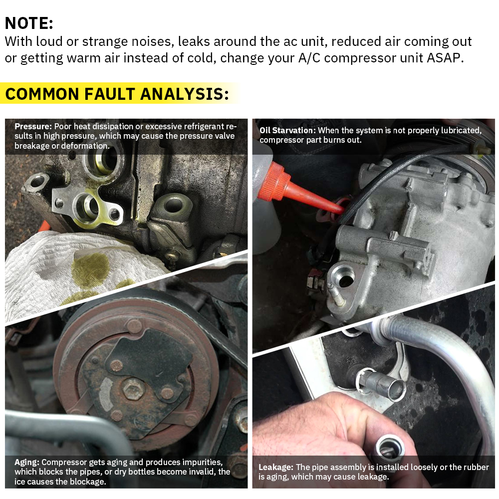 Klimakompressoren für 06–11 Honda Civic 1.8L CO 4918AC 38810RNAA02 38810-RNA-A02 38810RRBA01 38810-RRB-A01 PQY-VAC04