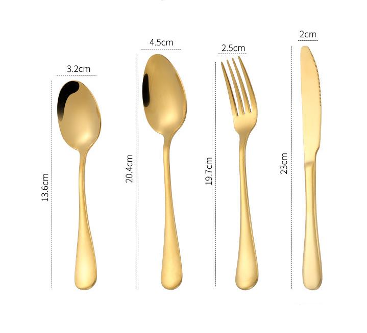 Fancy Wedding Rose Gold Cutlery Set Shiny Rosegold Flatware-Set Rose-Gold Flatware Sets SN4755