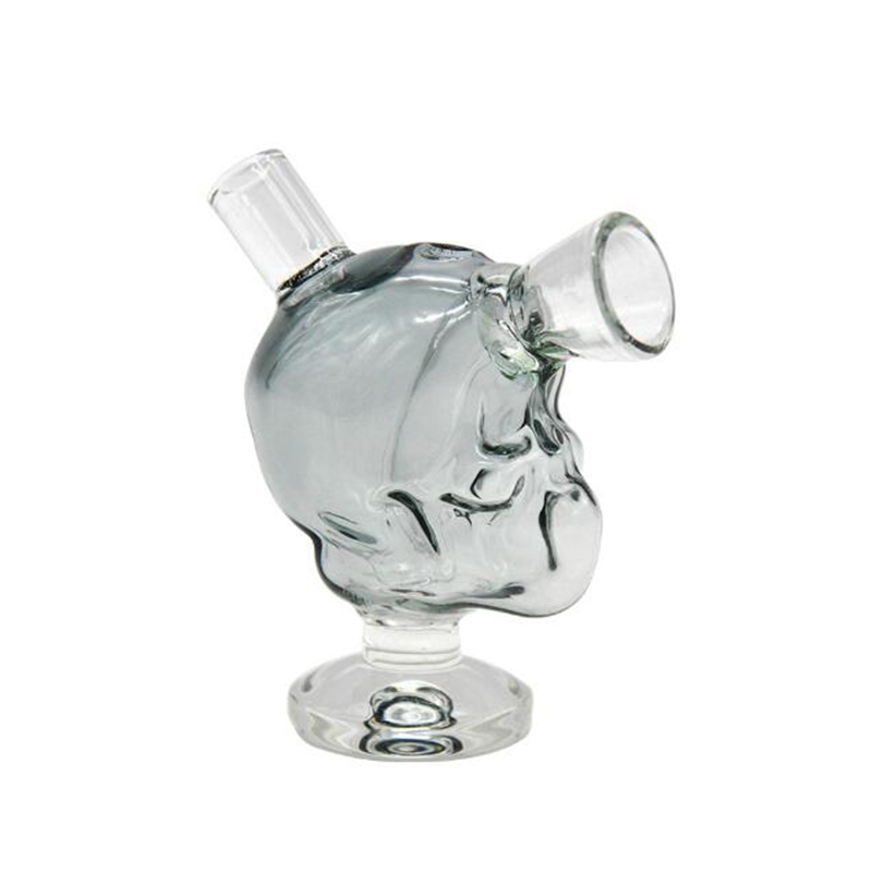 Smoking Bubbler Colorful Thick Glass Skull Shape Pipes Portable Pocket Mini Herb Tobacco Cone Cigarette Holder Filter Tube Waterpipe Bubble Hand Bong Tip DHL