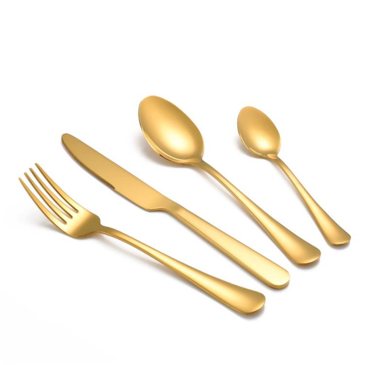 Fancy Wedding Rose Gold Cutlery Set Shiny Rosegold Flatware-Set Rose-Gold Flatware Sets SN4755