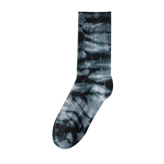 12 kleuren Designer Tie Dye Kousen Accessoires houden Warm Streetstyle Gedrukte katoen lange sokken voor mannen Women Knie High Sock WIT9126410