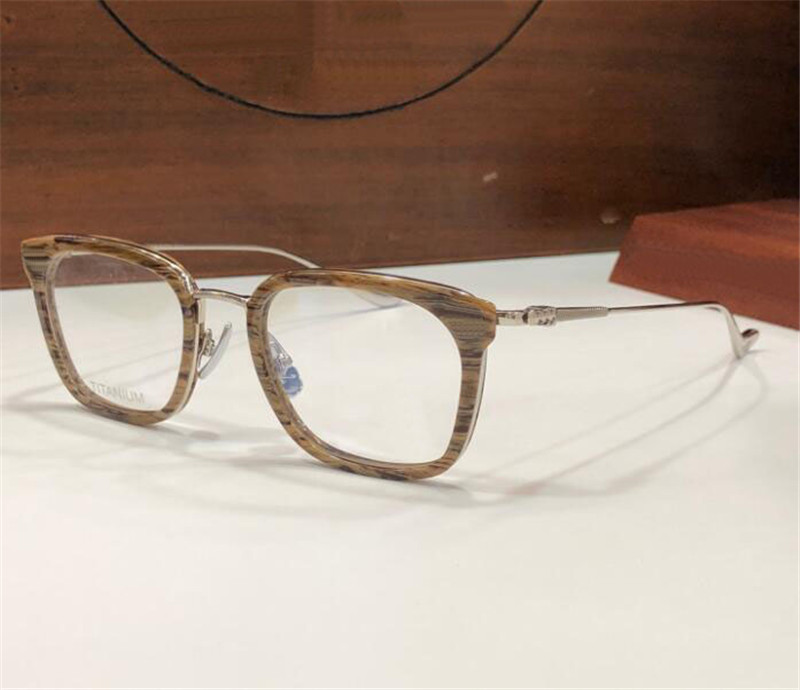 Neue Modedesign-Quadrat-Titanrahmen-optische Brille GIZZNME Retro-Schlichter und großzügiger Stil High-End-Brille mit Box für verschreibungspflichtige Brillengläser