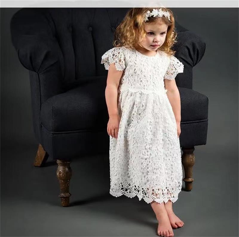 Erstkommunionkleider Kinder langes Taufkleid Baby Hochzeitskleid Mädchen Taufe MQ6110