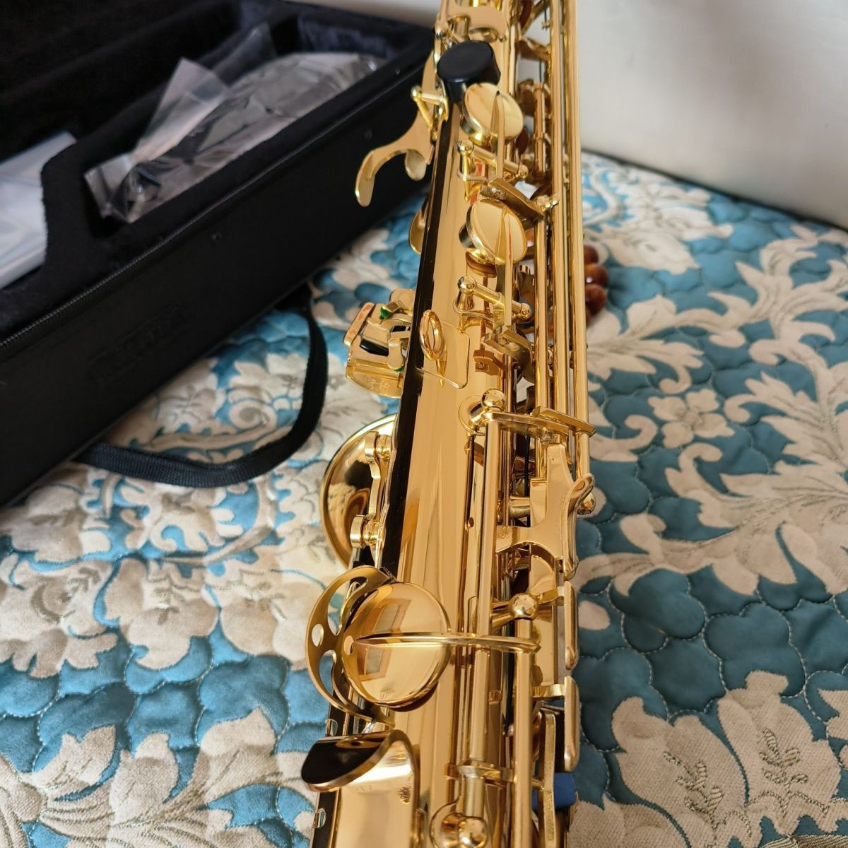 M￺sica saxofone eb Alto SAS-802II Super Action Alto sax tocando instrumentos musicais Gold Professional com estojo