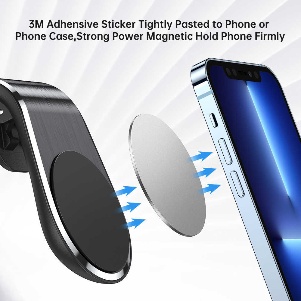 AUFU L-Type Magnetic Car Phone Holder Mount Cell Stand Smartphone GPS Support For iPhone 13 12 Huawei Xiaomi Redmi Samsung