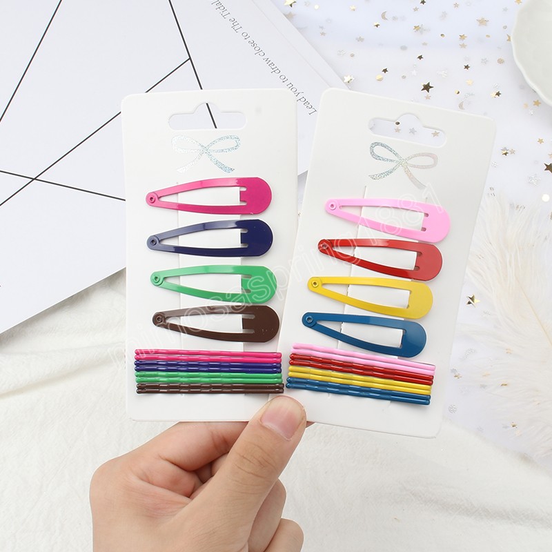 Colorful Hairpins One Word Clip Set Girl Metal Candy Color Side Clip Hair Accessories Women BB Clips Fashion Headdress