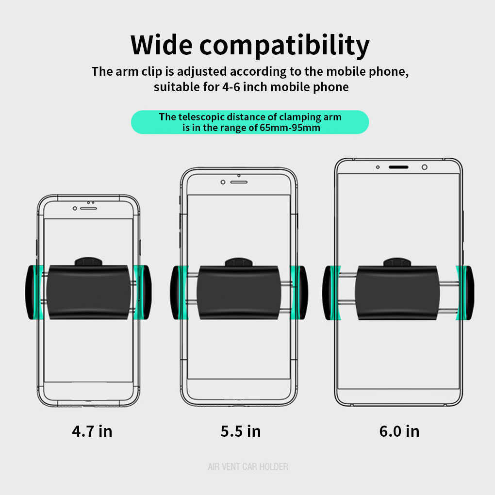 Mini samochodowy uchwyt telefonu do iPhone'a x samochodem klips wentylacyjny dla Samsung Universal Car Polis Phone Phone Auto Auto Air Vent Clip