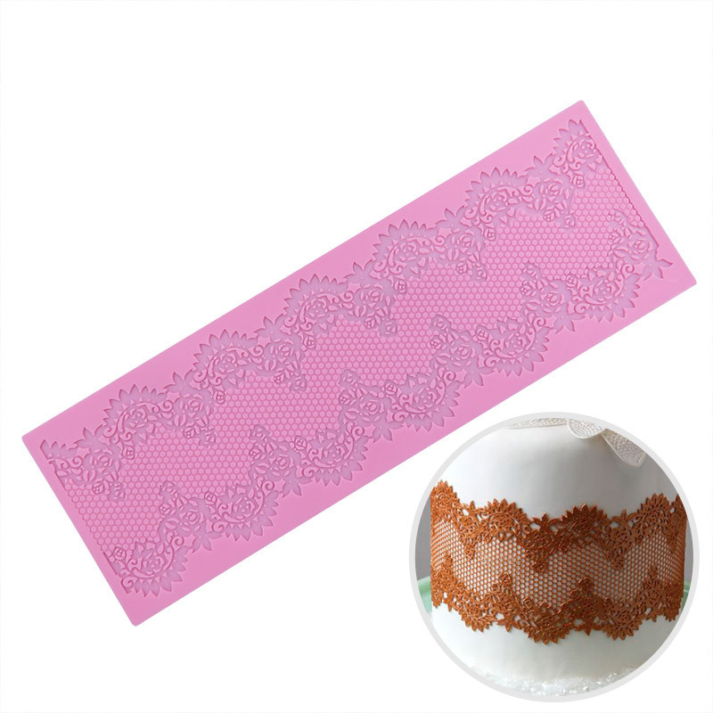 Europese stijl Embossing Mat Lace Band Siliconen Imprint Schimmel Handgemaakte Fondant Impression Sugar Paste Cake Decoratie Bakbenodigdheden MJ1245