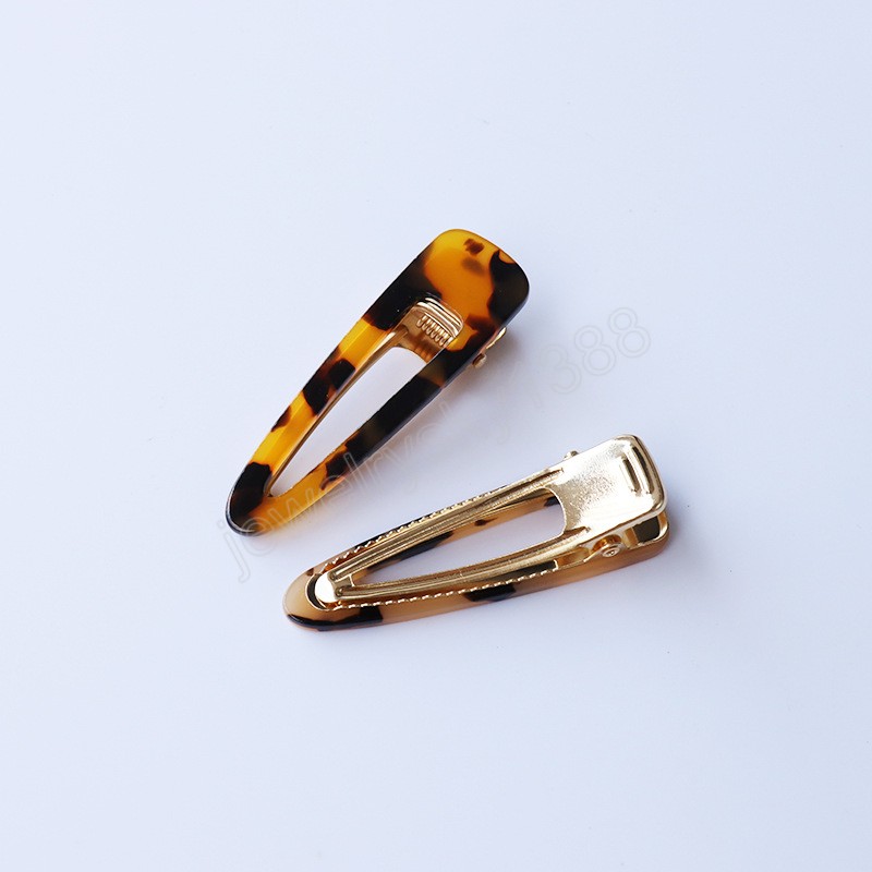 Retro Water Drop Hollow Barrettes Hair Accessories Women Girls Acetate Duckbill Hair Clips Headwear