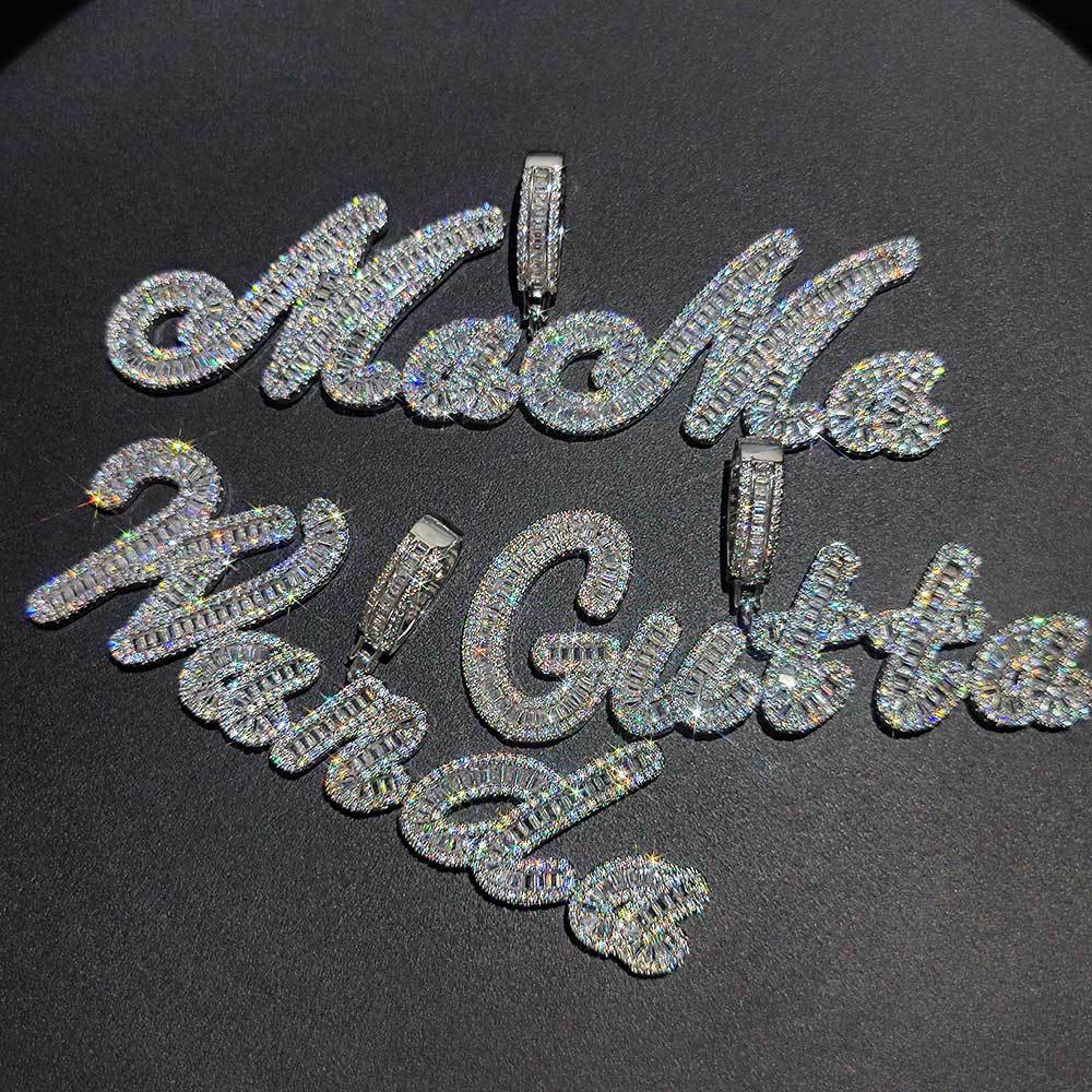 Topling AZ Custom Art Letters Nom Pendant Collier T Cumbic Zircon Hip Hop 18K REAL GOLAD BILLESS1937668