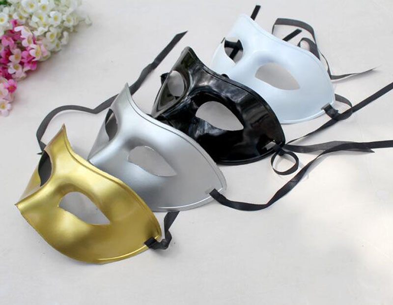 Man Half Face Archaistic Party Masks Antique Classic Men Mask Mardi Gras Masquerade Venetian Costume Party Masks Silver Gold White Black