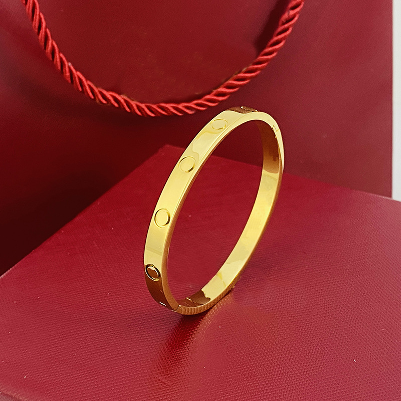 Pulseiras de ouro para homens mulheres moda jóias clássicas pulseiras estilo sul-americano luxo 18k ouro rosa prata banhado titânio dia205u