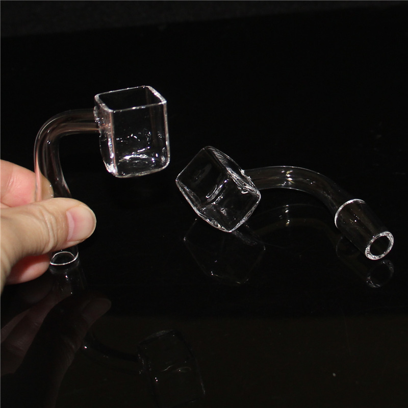 Square Bowls Quartz Banger Hookahs Flat Top Quartz Nail Glass Bubble Carb Cap for Water Pipes Dab Oil Rigs