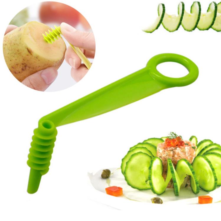 Outils de sublimation concombre spirale trancheuse pomme de terre fruits légumes rouleau rotatif déchiqueteuse créative maison cuisine outil légumes spirale couteau SN4260