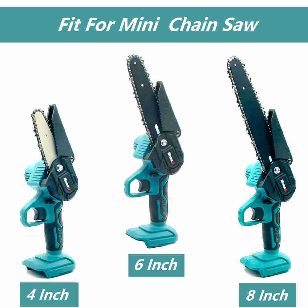 4 6 8 Inch Chain and Guide for Electric Mini Chainsaw Replacement Pruning Saw Parts Garden Tool Accessories