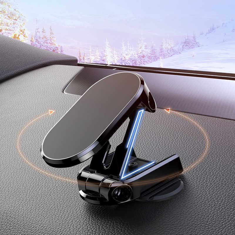 New Magnetic Car Phone Holder 360 Rotation Magnet Mobile Cell Phone Mount GPS Support for iPhone 13 12 Xiaomi Huawei Samsung4678164