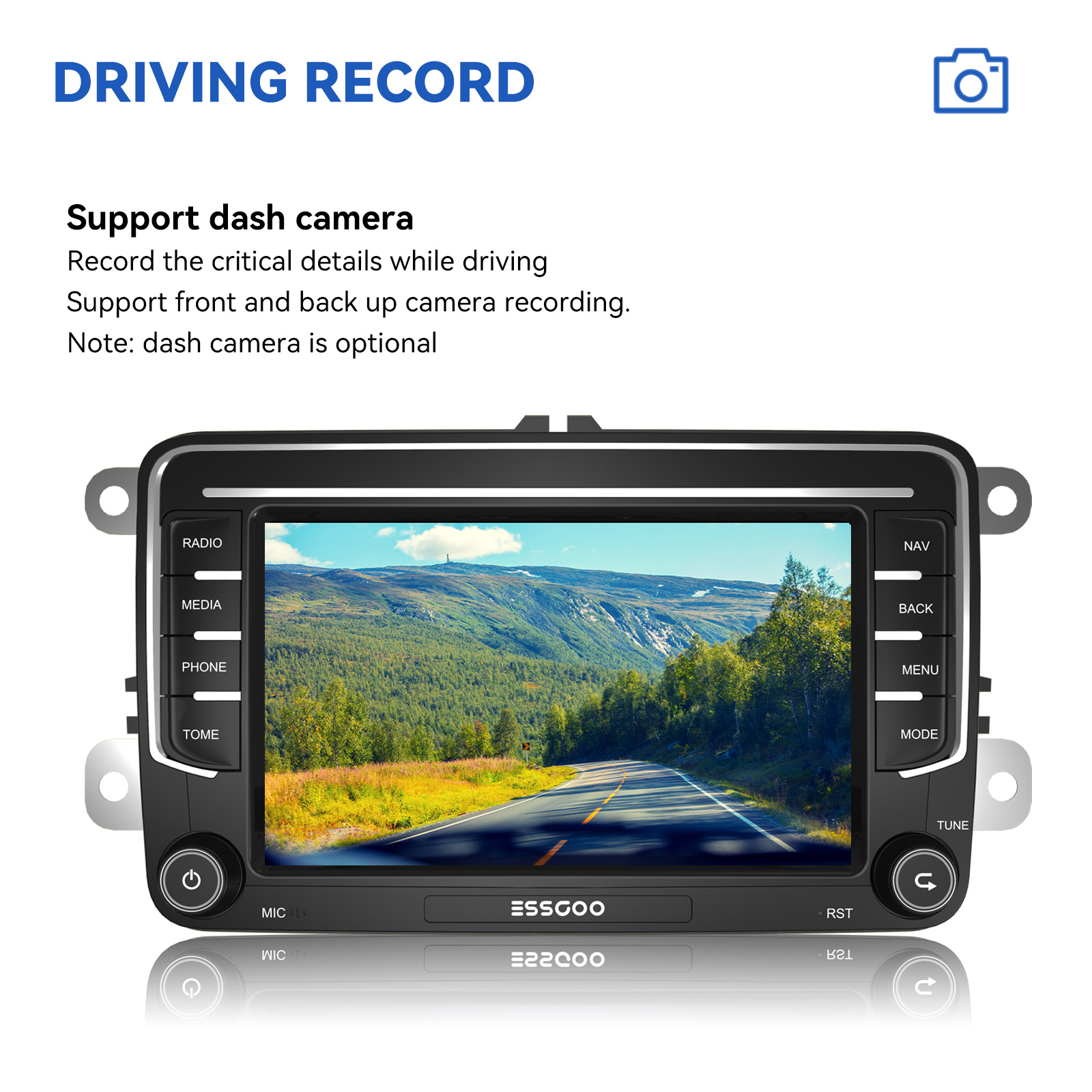 7 inç Araba Radyosu Android 2 Din Carplay Am Rds DSP Stereo Multimedya Oyuncu Volkswagen Passat B6 Golf Polo Skoda Koltuk