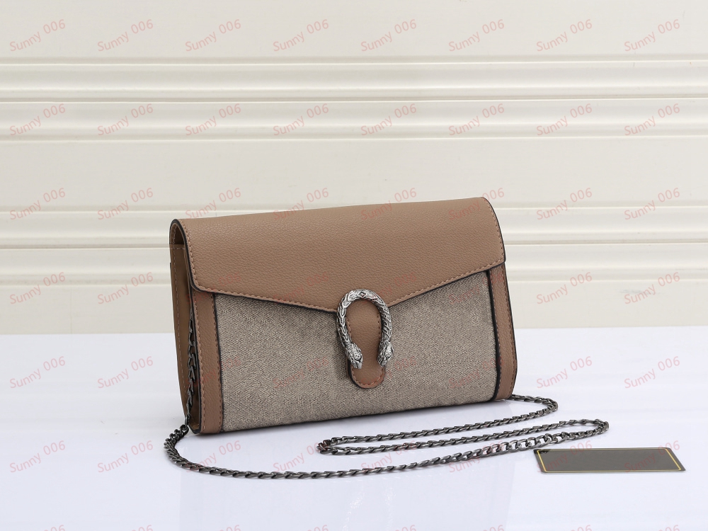 Sac à bandoulière simple Texture Style occidental Sacs à bandoulière Designer Messenger Purse Chain Handset Bag Multi Layered Flip Buckle Wallet