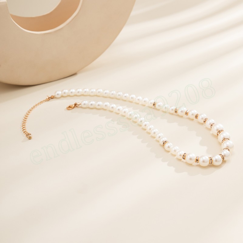 Big Pearl Beads Chain Chaker Short Charkles