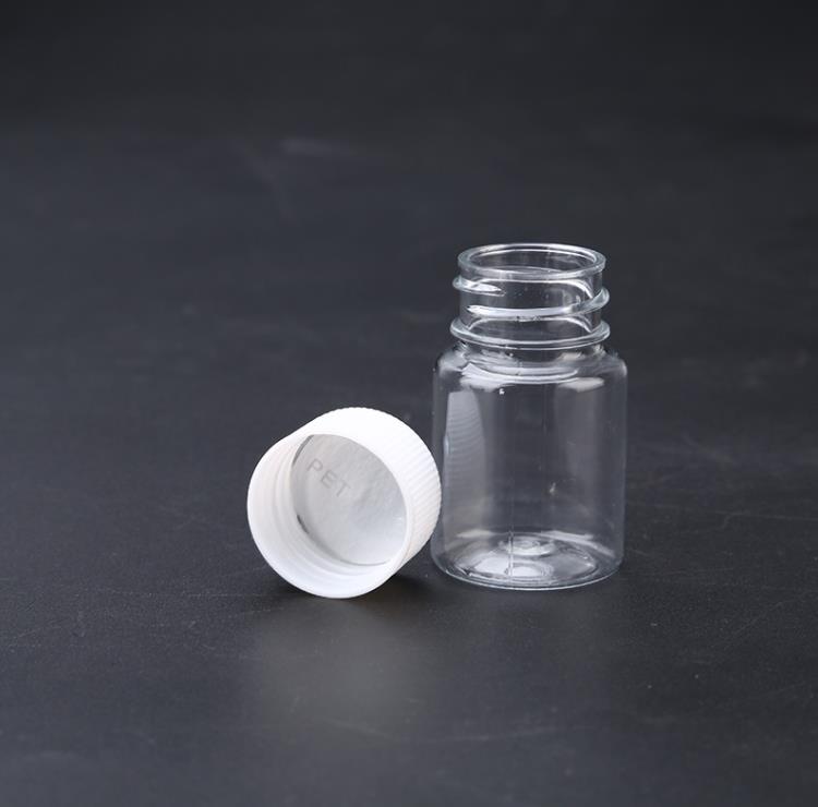 15ml/15g Transparent PET Bottle Pill Bottles Packing-Bottle Plastic Bottle with aluminium foil pad SN455