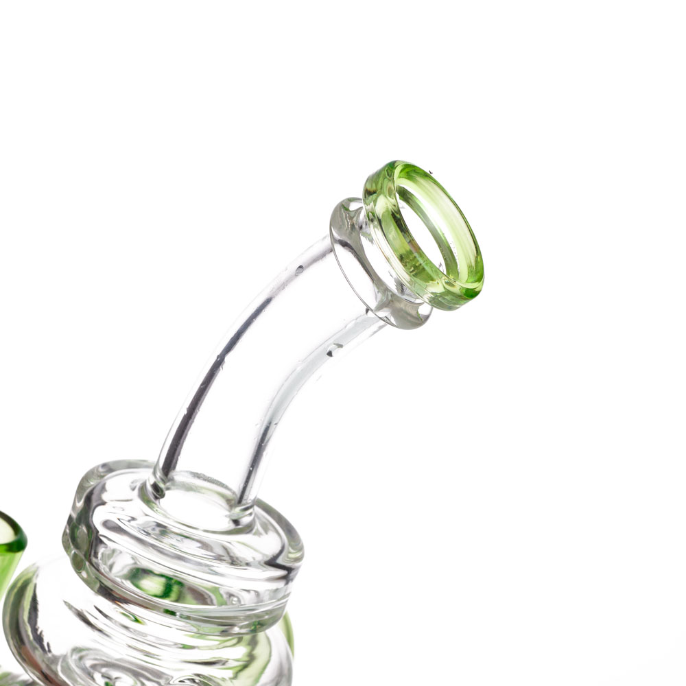 8 Inch Green Recycler Showerhead Bong Hookahs Multi-Cycle Recycler Dab Rig Shisha Smoking Pipes