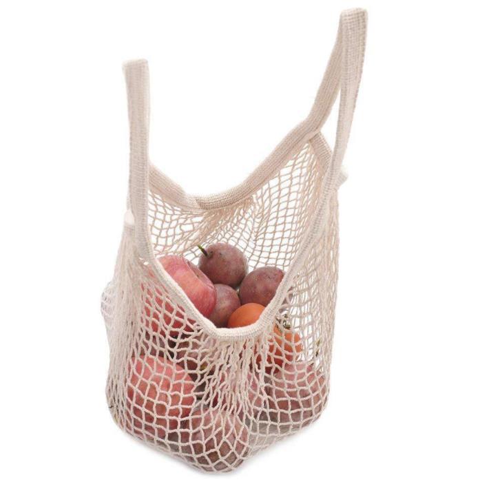 Herbruikbare winkelen Bruio's tas 14 Kleur groot formaat Shopper Tote Mesh Net geweven katoenen tassen draagbare winkelzakken Home Storage-BAG SN446