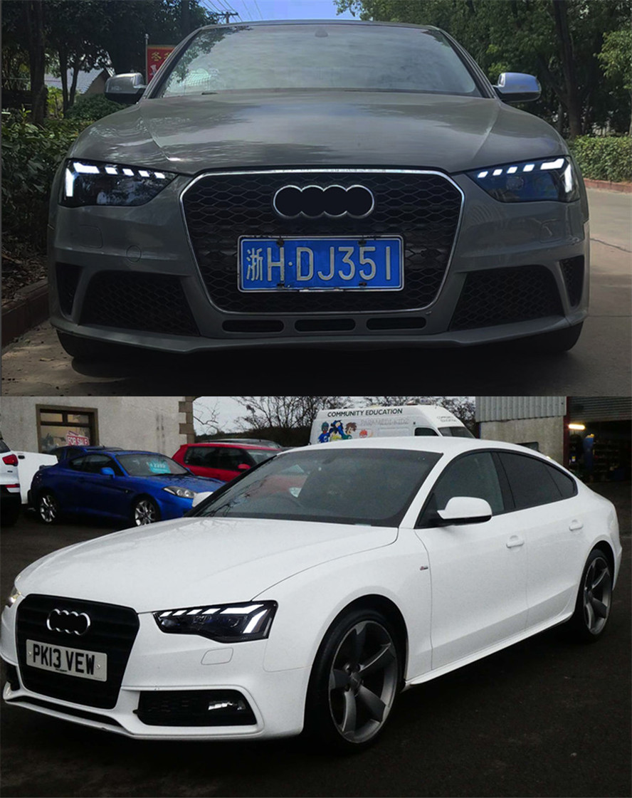 A5 A5Lヘッドライトのヘッドライトデイライト電球20 13-20 16 RS5スタイルの交換DRLデイタイムライト