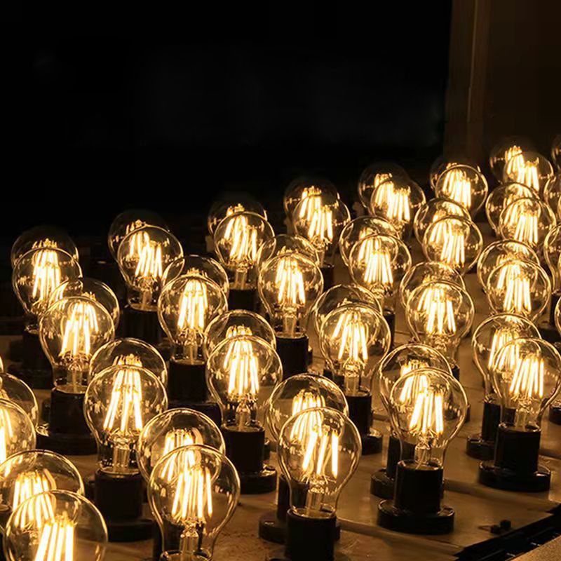 Retro LED Bulb Vintage Socket DIY Rope Pendant Incandescent Bulb 220V 110V Holiday Lights Filament Lamp