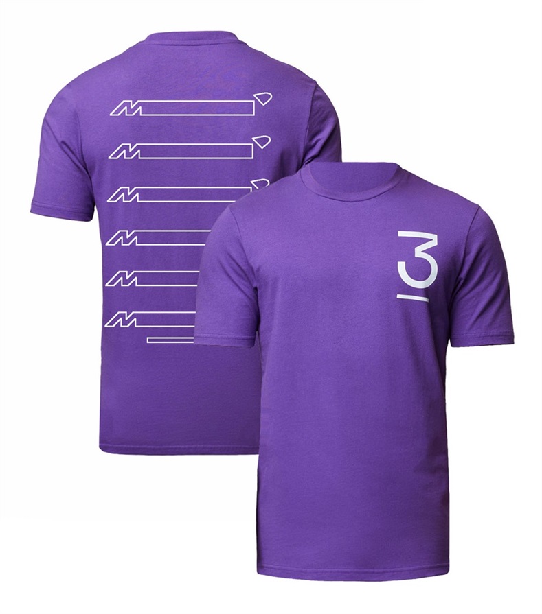 Combinaison de course F1, équipe d'été pour hommes, T-shirt à manches courtes et col rond, grande taille personnalisable