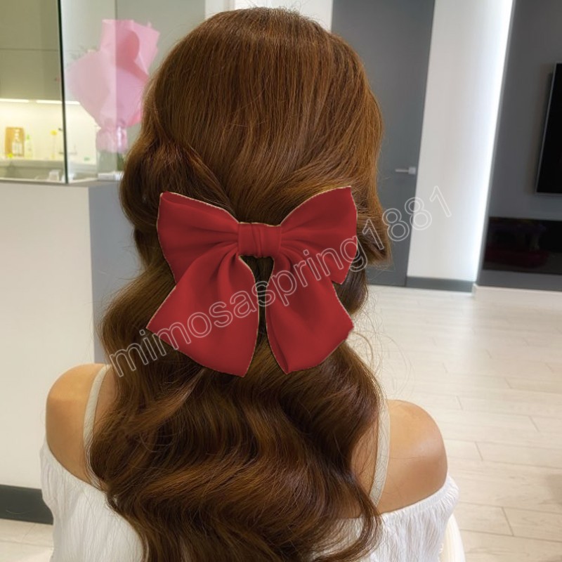 Mulheres moda Hairgrips penteado grande arco arco fofo barrette de cabelo rosa garotas de tamanho de tamanho de tamanho sólido acessórios de cabelo de cor sólidos