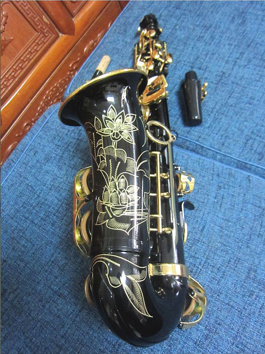 العلامة التجارية الموسيقية instrumen جديدة الأسود ألتو ساكسفون ياس-82Z eb شقة محترفة ألتو ساكس فم هدية