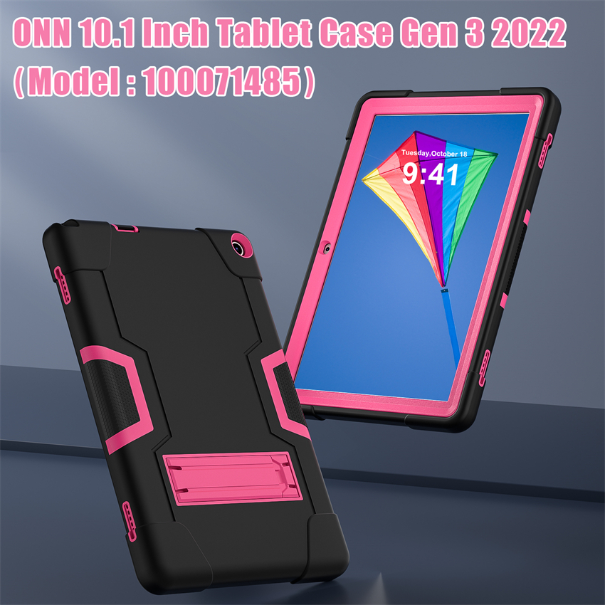 Shockproof Armor Cover for Onn 10.1 2022 2021 Hard Plastic Shell Kickstand Protective Case