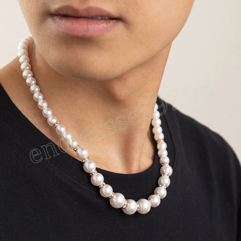 Big Pearl Beads Chain Chaker Short Charkles