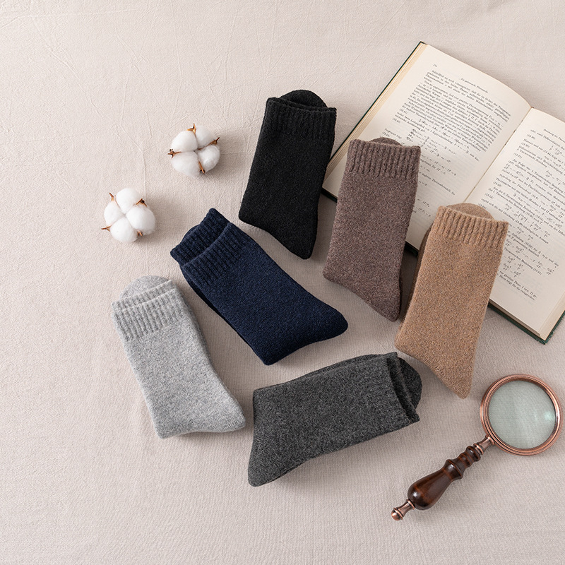 es de chaussettes en laine épaississantes pour l'automne et l'hiver pour hommes