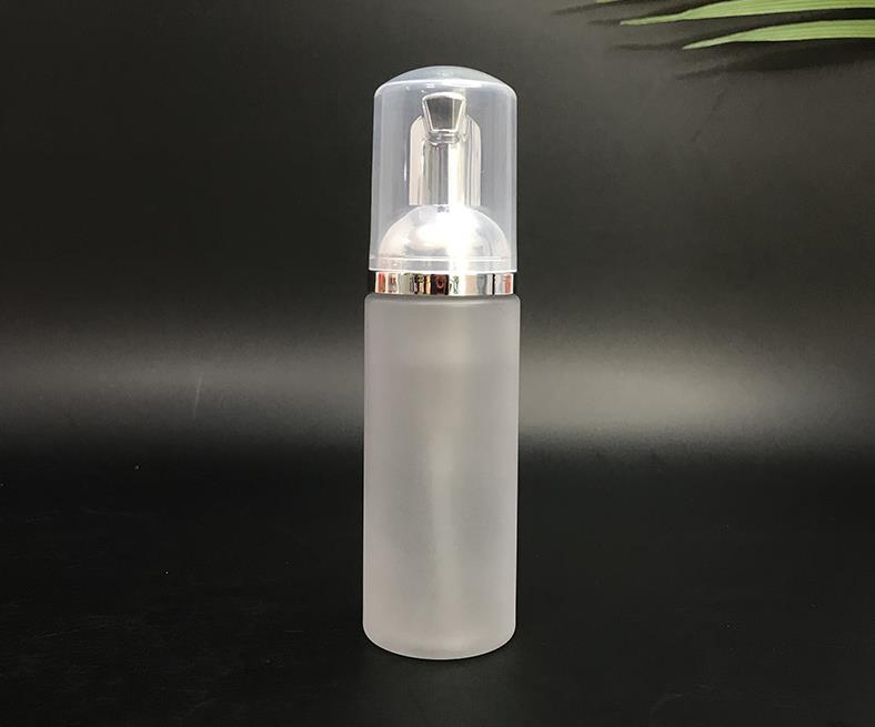 50ml Travel Foamer Bottles Frosted Plastic Foam Bottles with Gold/Silver Pump Hand Wash Soap Mousse Cream Dispenser Bubbling Bottle SN452