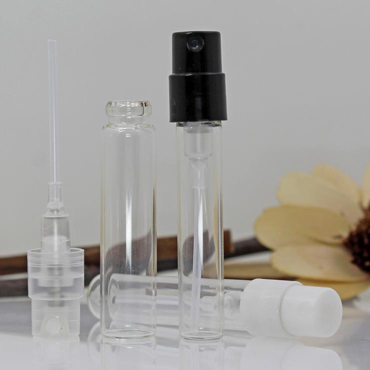 2 ml mini glasparfymflaskor 2 ml-glasflaskor p￥fyllningsbara provflaskor sm￥ atomisersprutflaskor container SN449