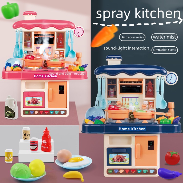 Çocuk Oyun Ev Dollhouse Minyatür Mutfak Oyuncak ve Oyunlar Erkekler ve Kızlar Yemek Yemek Eğitim Oyuncak Mutfakları Yemek Masa Kombinasyonu Set Zona