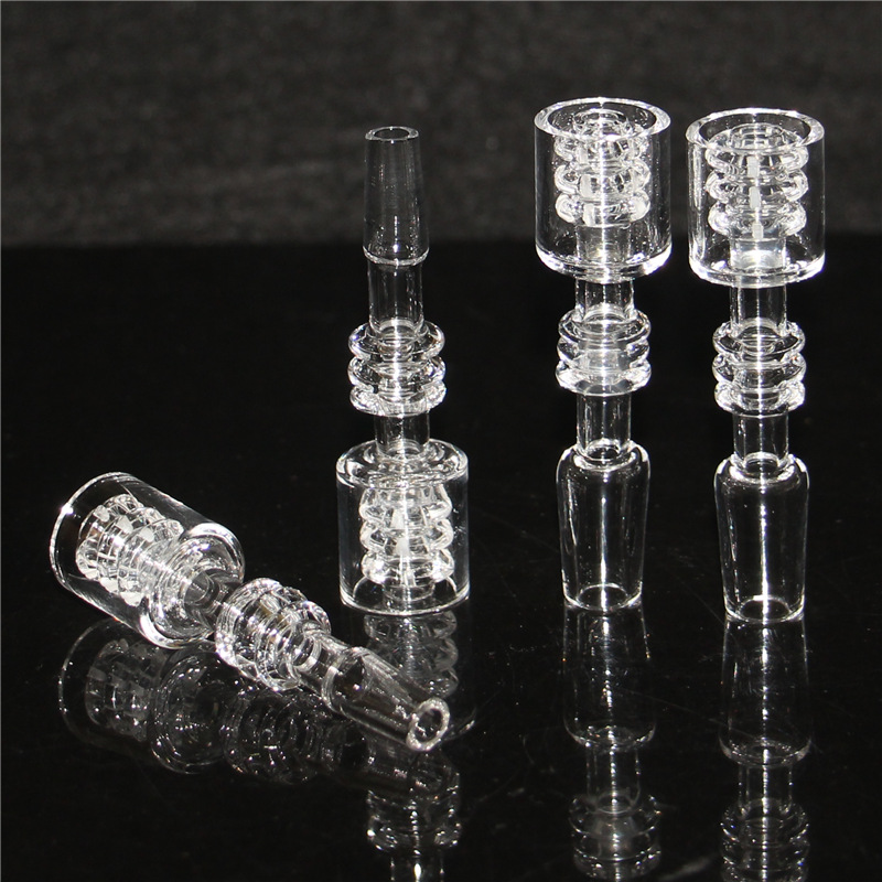 Hookahs Diamond Knot Quartz Tip 10 mm 14 mm Mannelijke kwartsnagels voor glazen waterleidingen Rigs