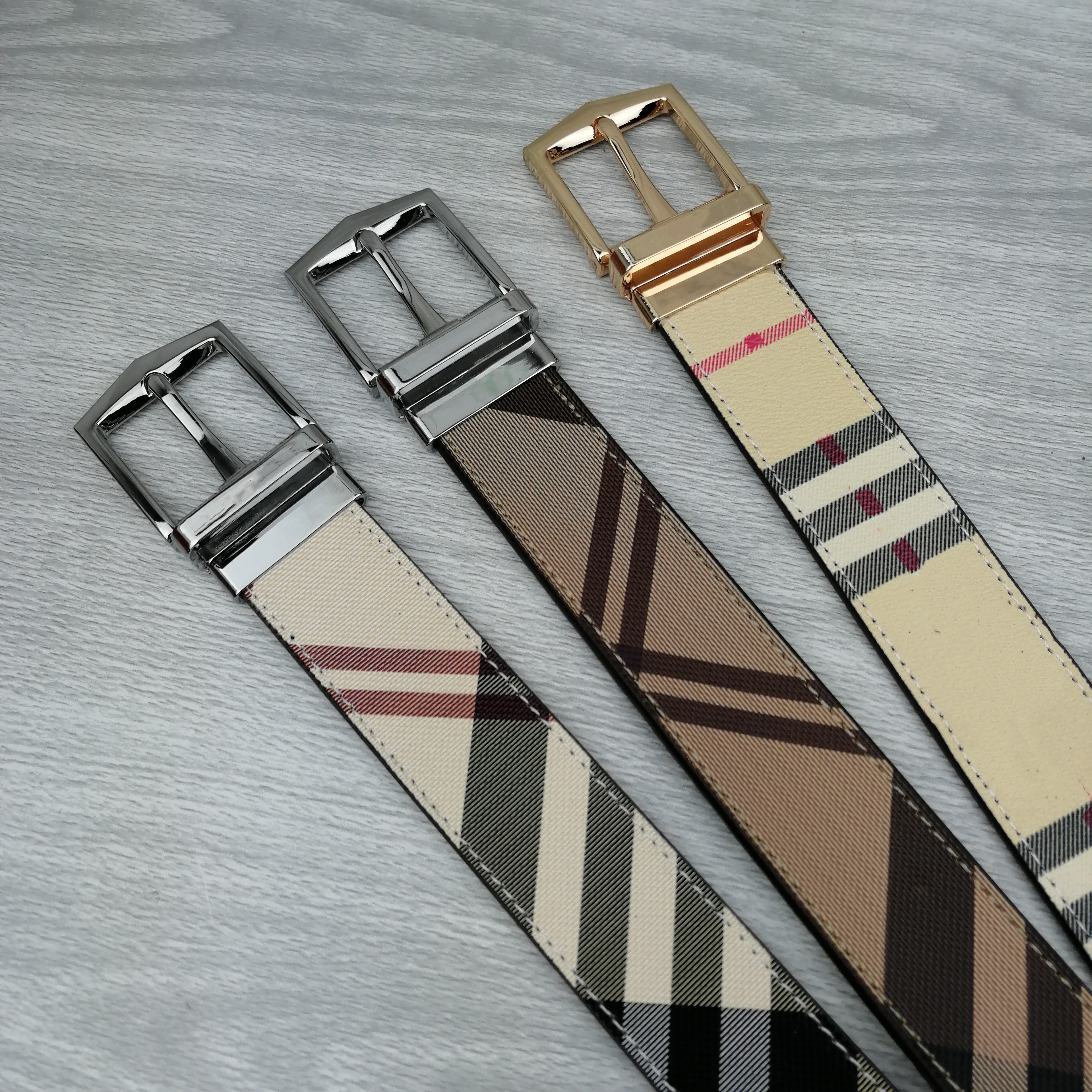 Reversible Belt Designer Belts Pin BUBuckle Belt for Men Women Gold Silver Luxury Leather Waistband208Q