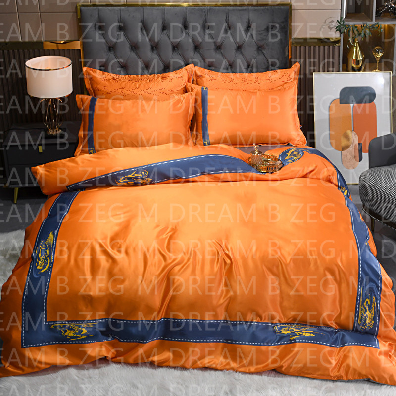 Designer Bedding Set Covers Brand Duvet Cover Printed Letter H Thin Silk Soft Comforter Fashion Bed Sheet HT2023