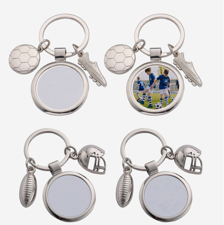 Fashion Sublimation Blank DIY Designer Keychains Baseball Football Rugby Soccer Keychains Wallet Handbag Couples Car Key Ring Jewelry for Woman Man Friend Gift