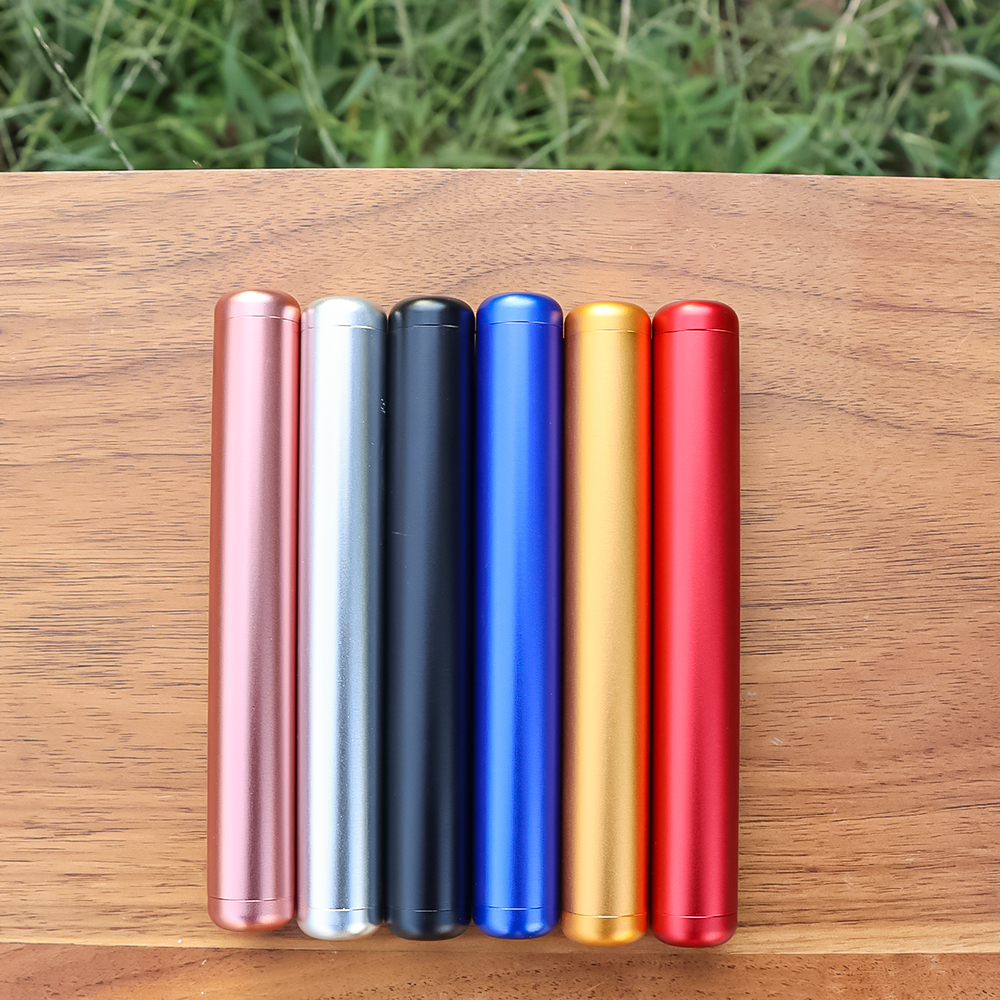 Smoking Aluminum Alloy Waterproof Dry Herb Stash Jar Metal Pill Box 10CM for Tobacco Storage Case Container