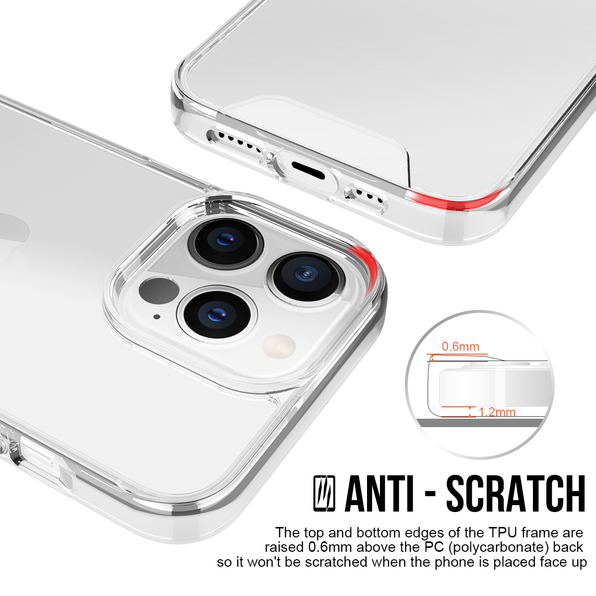 Space Case Clear Acrylique Antichoc Téléphone Cas Anti-Drop Robuste Étui de protection pour iPhone 14 13 12 11 Pro Max XR 8 7 6 Plus avec emballage de vente au détail