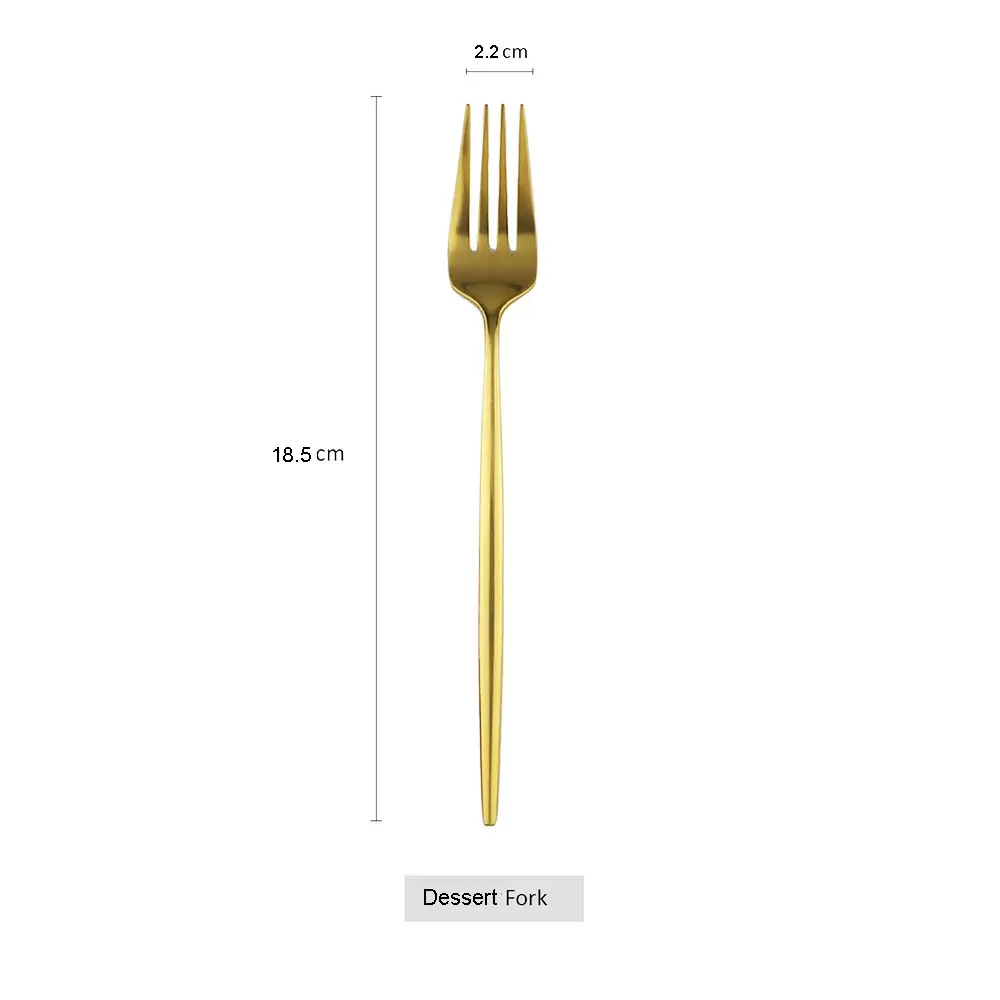  Dessert Salad Fork 18.5CM Stainless Steel Western Forks Portable Hotel Wedding Party Rainbow Tableware Cutlery Set