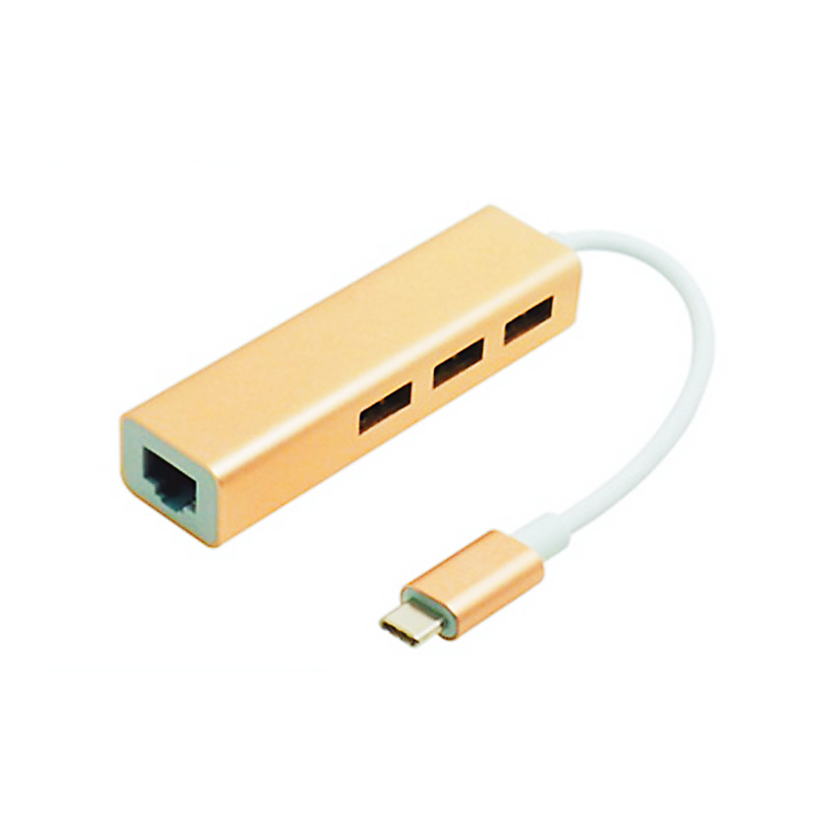 consumare elettronica Adattatore Lan USB-C Ethernet RJ45 da TypeC a 3 porte Hub USB 3.0 Rete Gigabit 10/100/1000Mbps PC mobile Mac-book