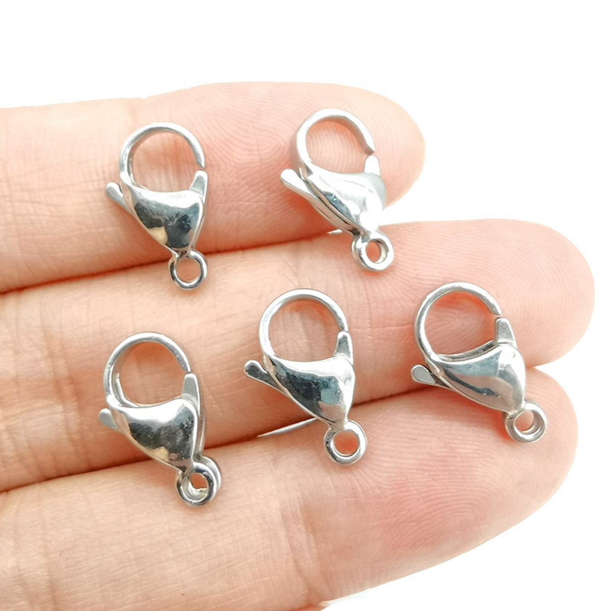 10 12 14 16mm Alloy Lobster Hooks End Connector Clasps For Jewelry Making Findings Necklace Bracelet DIY Earrings Supplies