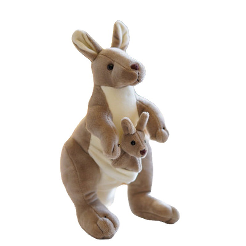 Üreticiler Toptan 28 cm anne ve oğlu kanguru peluş oyuncaklar Avustralya Kanguru Dolls Çocuk Hediyeleri