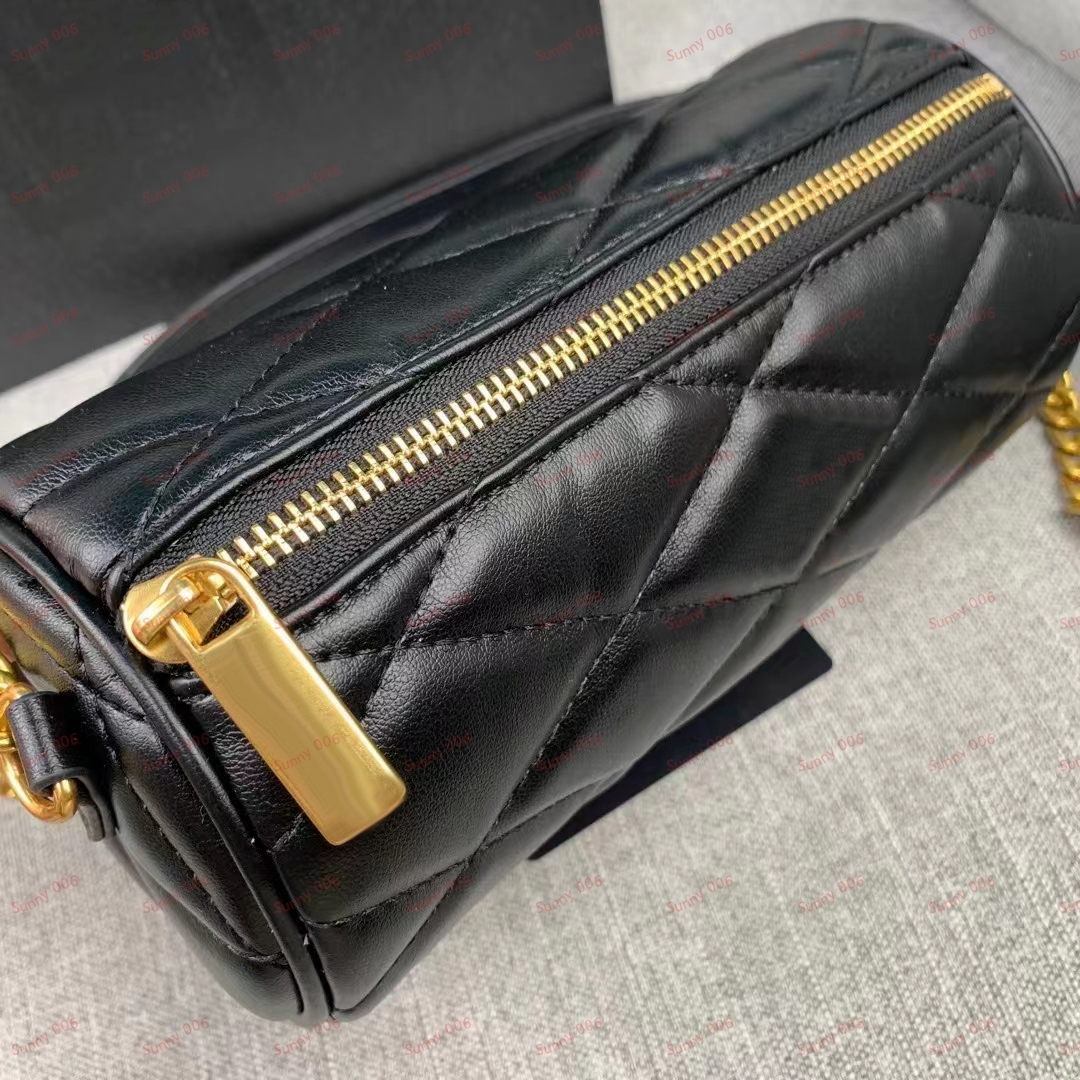 Designer Luxury Cross Body Bag Fashion Shoulder Bag Sling Bags Chain Classic Lady Cylindrical Wallet Single Zipper Long Stick Bag