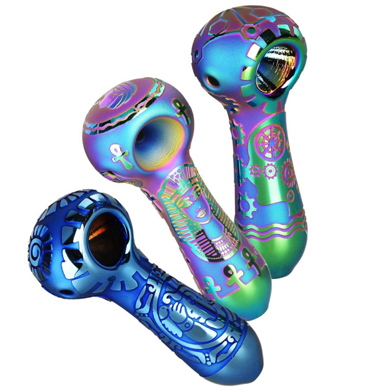 Cool Colorful Modelli multipli Tubi di stile Pyrex Vetro spesso Tubo di fumo Handpipe Portatile Fatto a mano Secco Herb Tabacco Filtro Cucchiaio Oil Rigs Bong Bocchino
