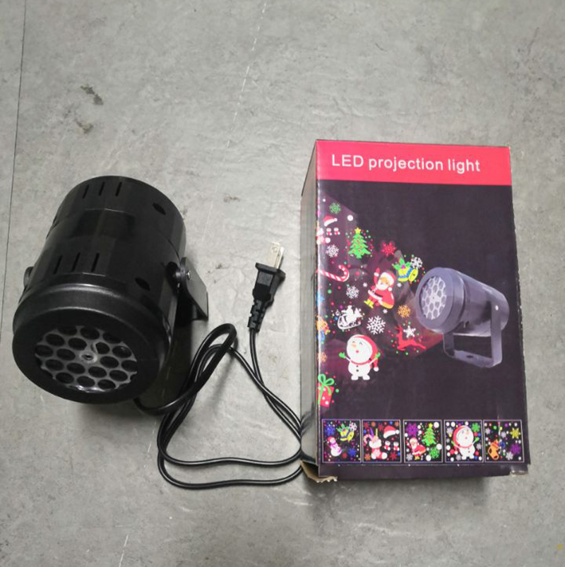 LED -scenbelysning Jullaserprojektorlampa 16 Bilder Mönster Holiday DJ Disco Light for Home Christmull Decoration